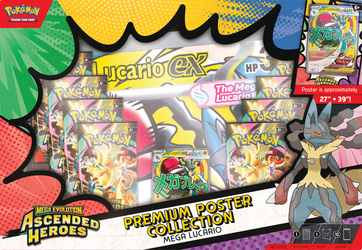 Pokémon TCG: Mega Evolution - Ascended Heroes - Premium Poster Collection - Mega Lucario