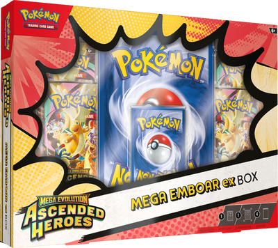 Pokemon Ascended Heroes Mega Meganium/Emboar/Feraligatr EX BOX