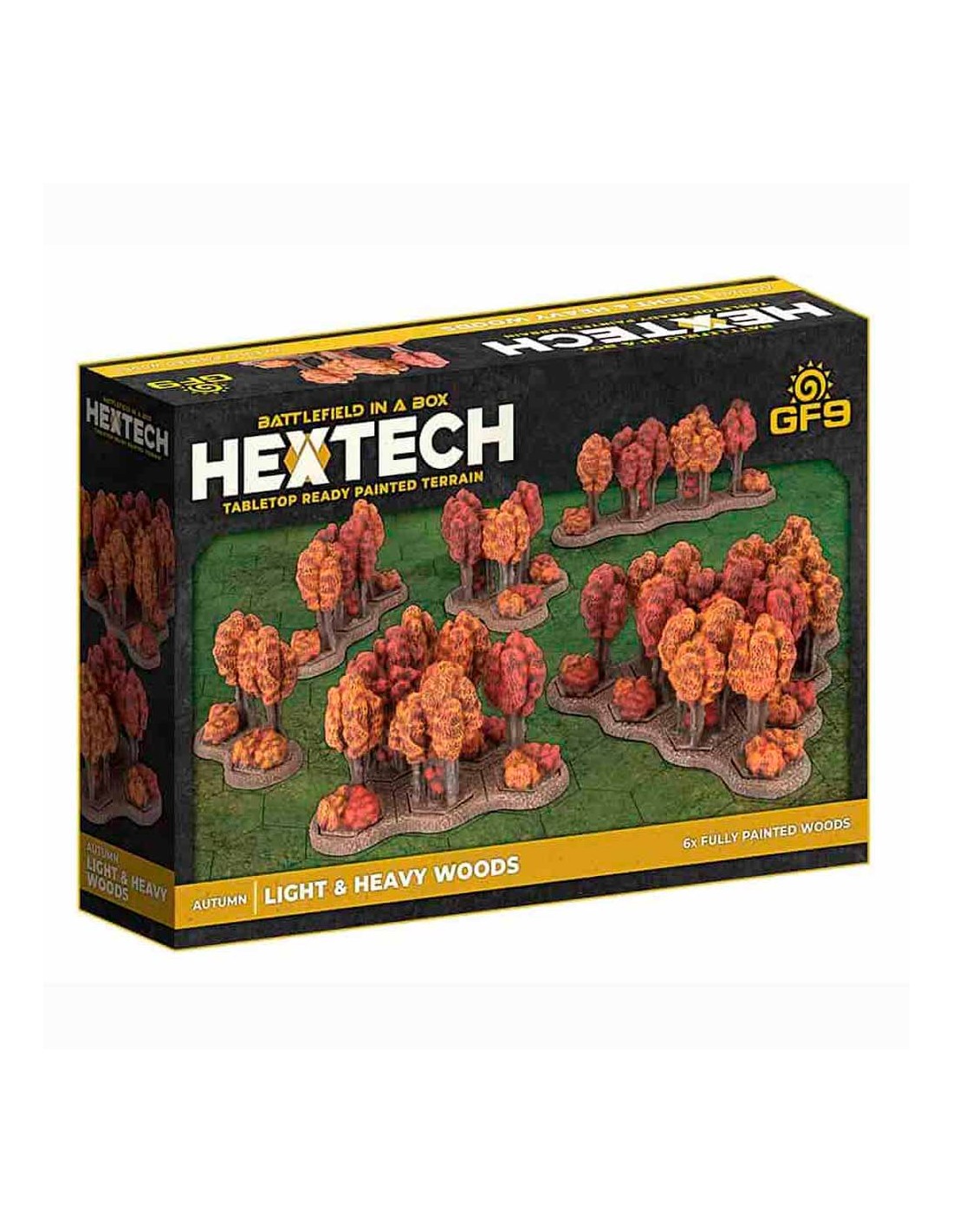 Battletech: Battlefield in a Box- Hextech - Light and Heavy Woods (Autumn)