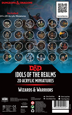 D&D Idols of the Realms 2D Acrylic Miniatures: Wizards & Warriors