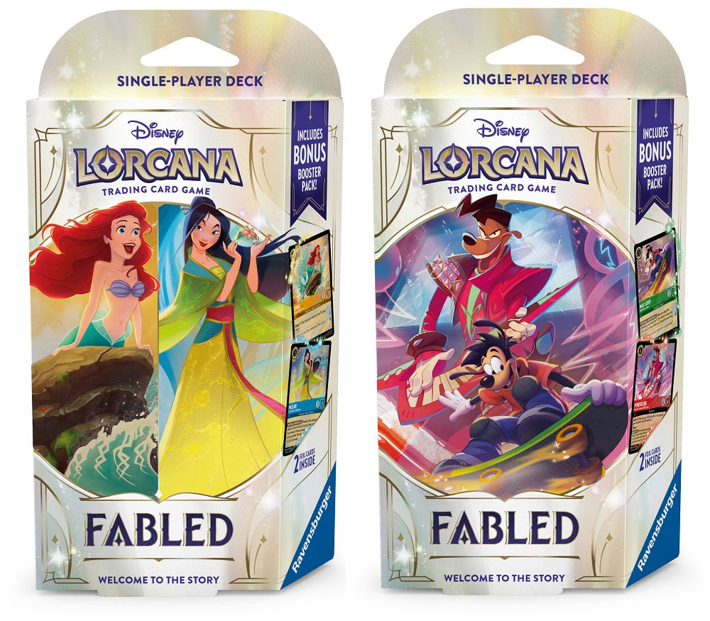 DISNEY LORCANA SET 9 FABLED STARTER DISPLAY ARIEL & MULAN – The Hooded  Goblin