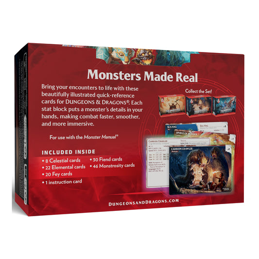 DND RPG REFERENCE CARDS MONSTERS MYSTICAL AND MENACING