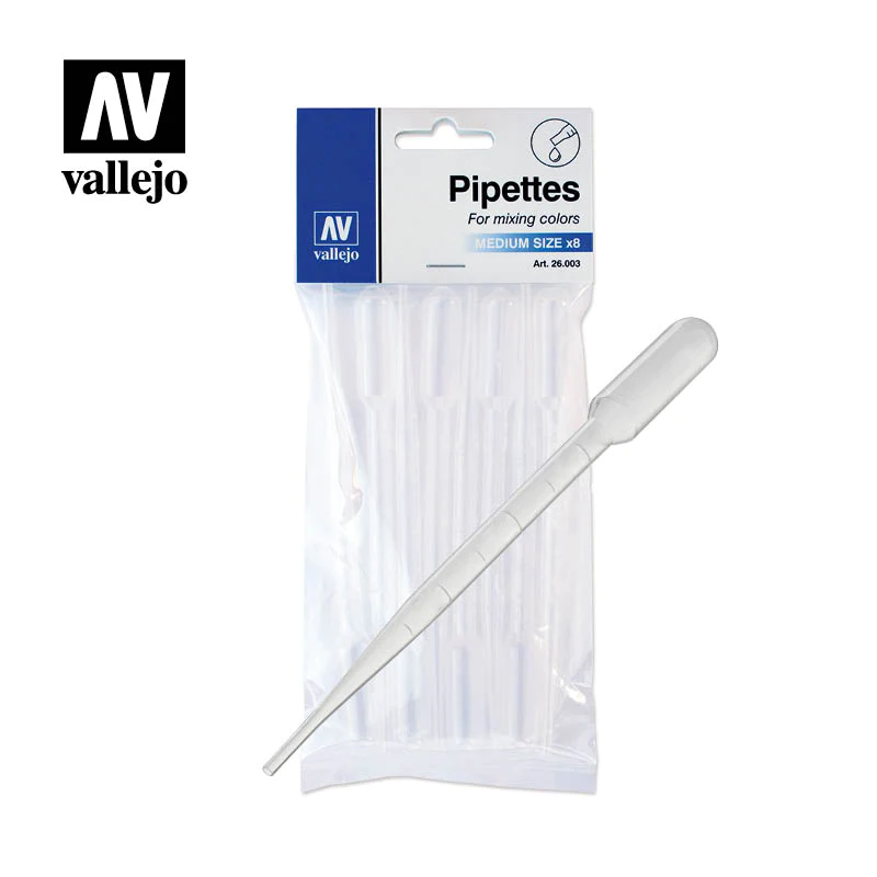 VALLEJO: PIPETTES MEDIUM SIZE 8ct 3ml