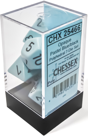 Chessex: 7-die Opaque Pastel Blue
