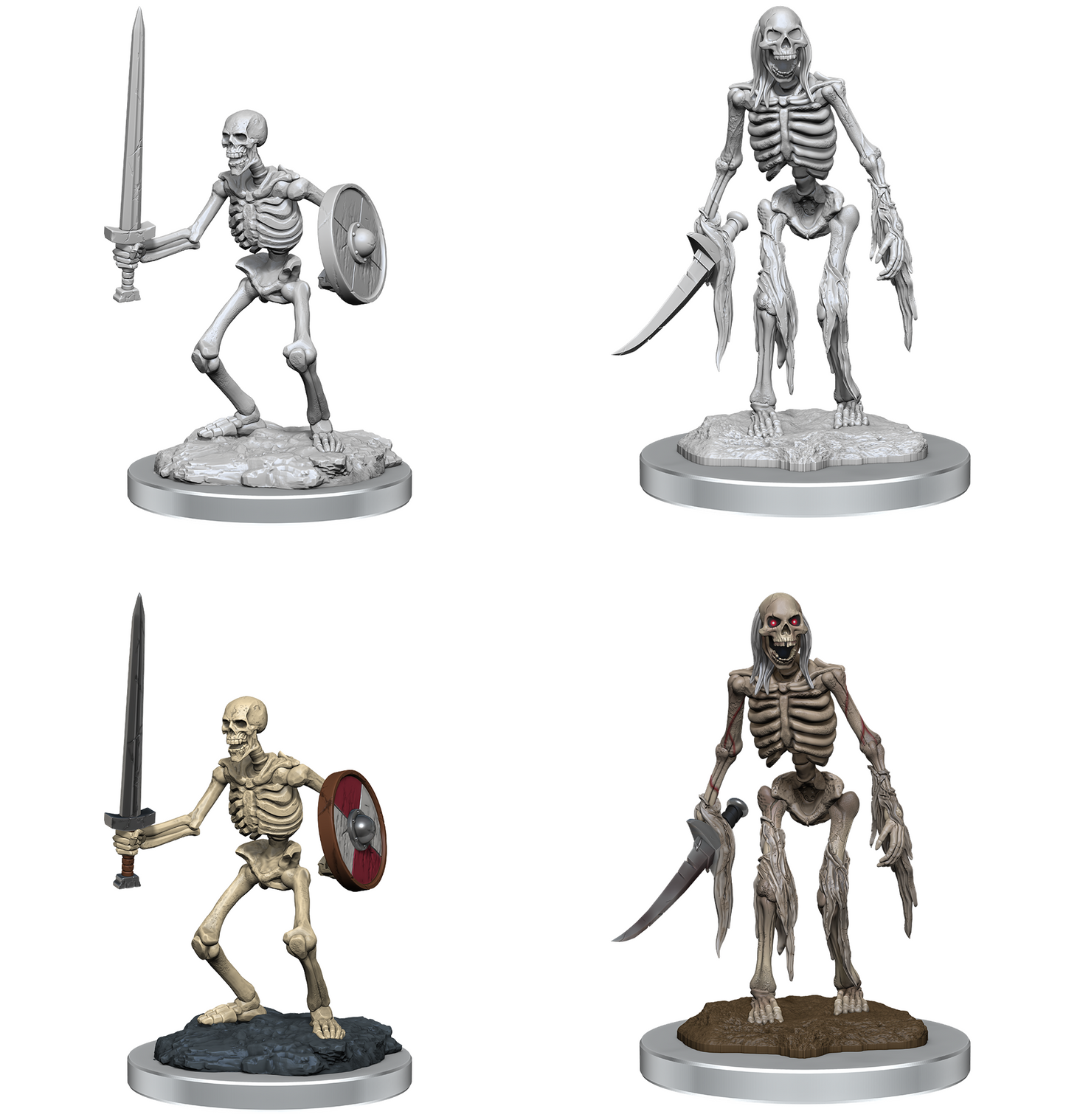 WIZKIDS UNPAINTED MINIS WV18 SKELETONS