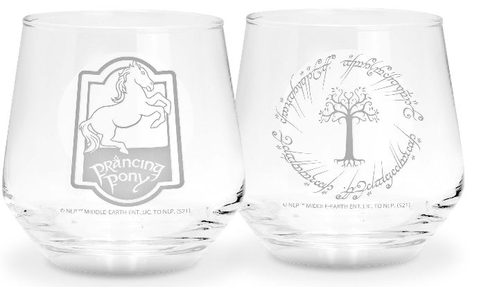 Lord of the Rings: 2 Glass Set (Prancing Pony/Tree)