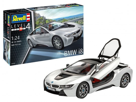 BMW i8 Scale: 1:24 Product number: 07670 - Model Kit - The Hooded Goblin