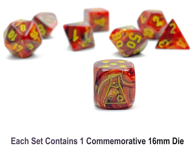 Chessex (30050): Polyhedral 7-Die Set: Underworld/Yellow