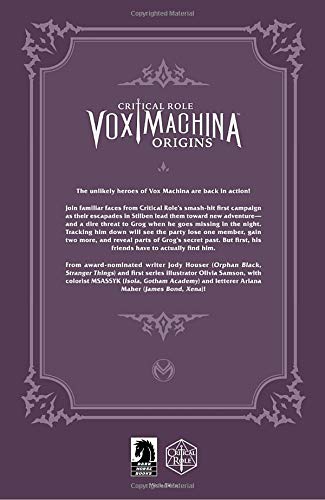 Critical Role: Vox Machina Origins Volume II - Graphic Novel - The Hooded Goblin