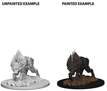 Pathfinder Deep Cuts Unpainted Miniatures: Wave 4: Dire Wolf - Dungeons and Dragons - The Hooded Goblin