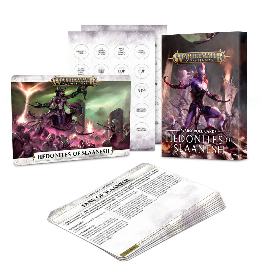 Warscroll Cards: Hedonites Of Slaanesh - Warhammer: Age of Sigmar - The Hooded Goblin