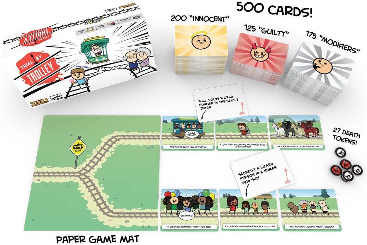 Trial By Trolley - Board Game - The Hooded Goblin