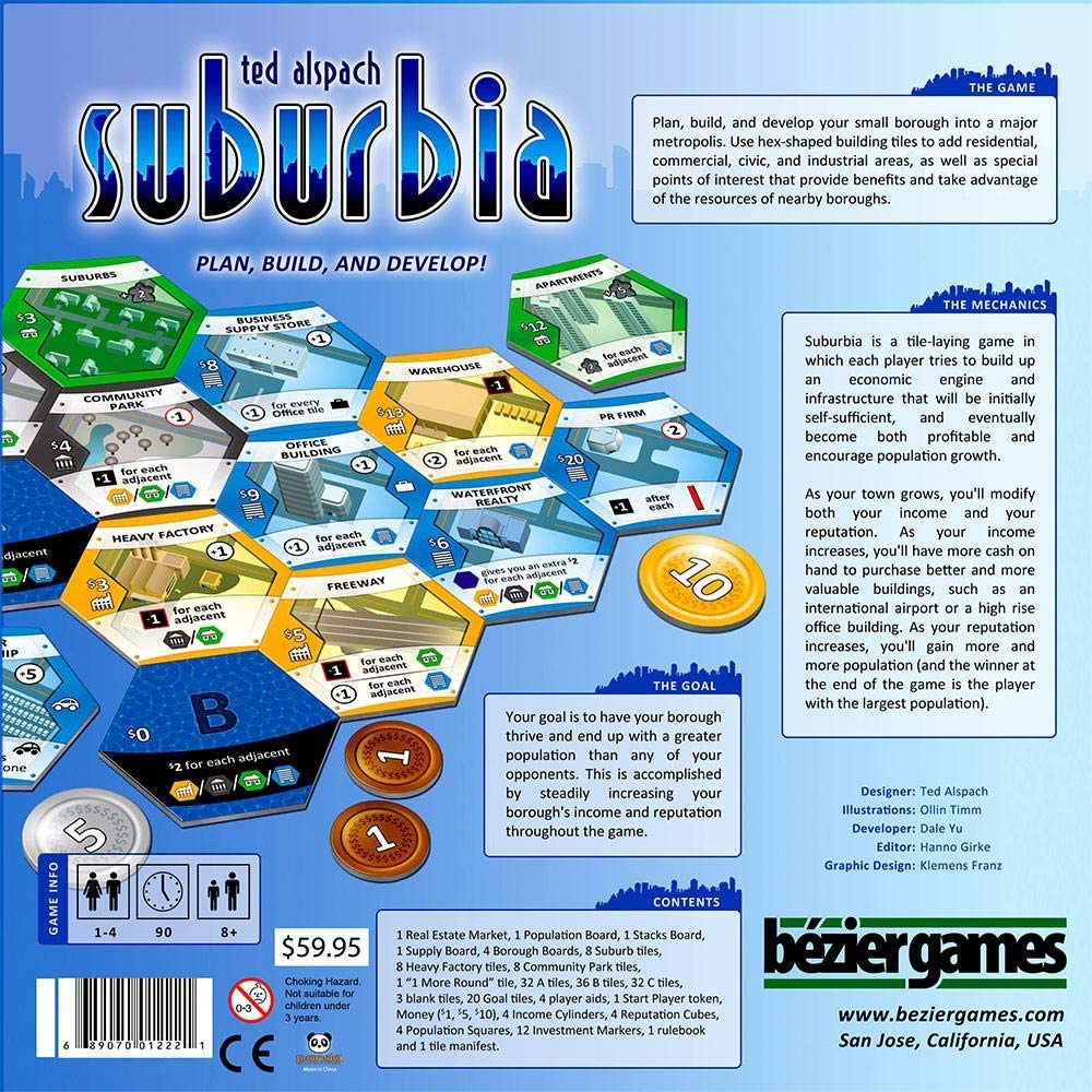 Suburbia - Board Game - The Hooded Goblin