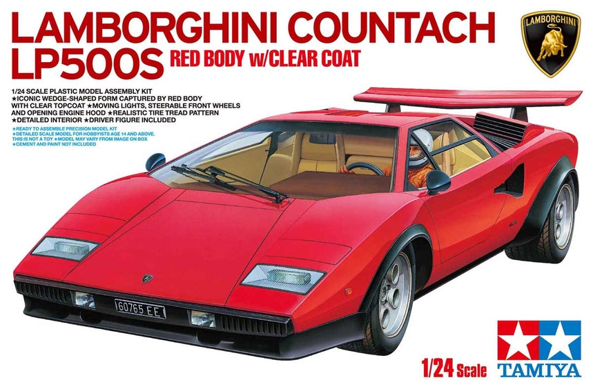 Tamiya Lamborghini Countach LP5OOS 1/24 Scale Model Kit