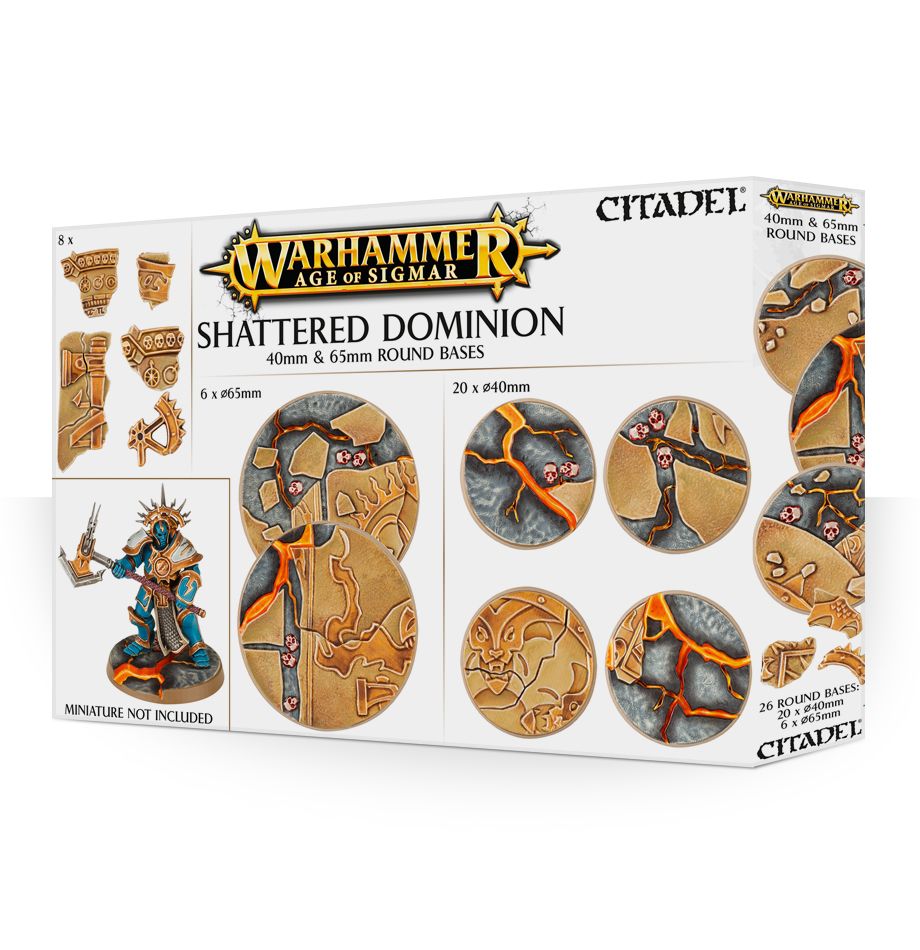 Shattered Dominion 40 & 65Mm Round Bases - Warhammer: Age of Sigmar - The Hooded Goblin