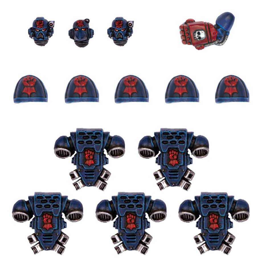 Crimson Fists Assault Squad Upgrade Pack - Warhammer: 40k - The Hooded Goblin
