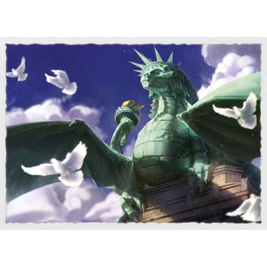 Dragon Shield Sleeves: Matte Art: Dragon Of Liberty - Card Supplies - The Hooded Goblin