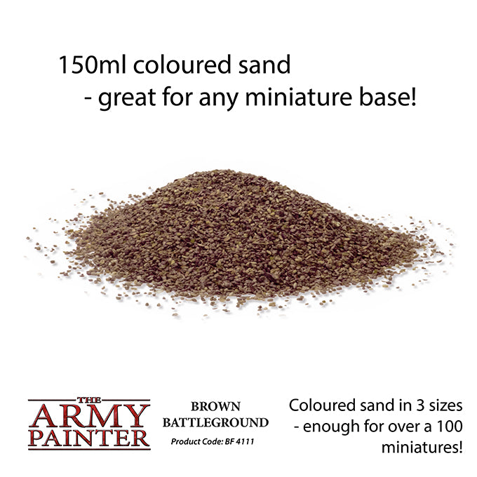 Army Painter Battlefields: Basing Brown Battleground Sand - Hobby Supplies - The Hooded Goblin