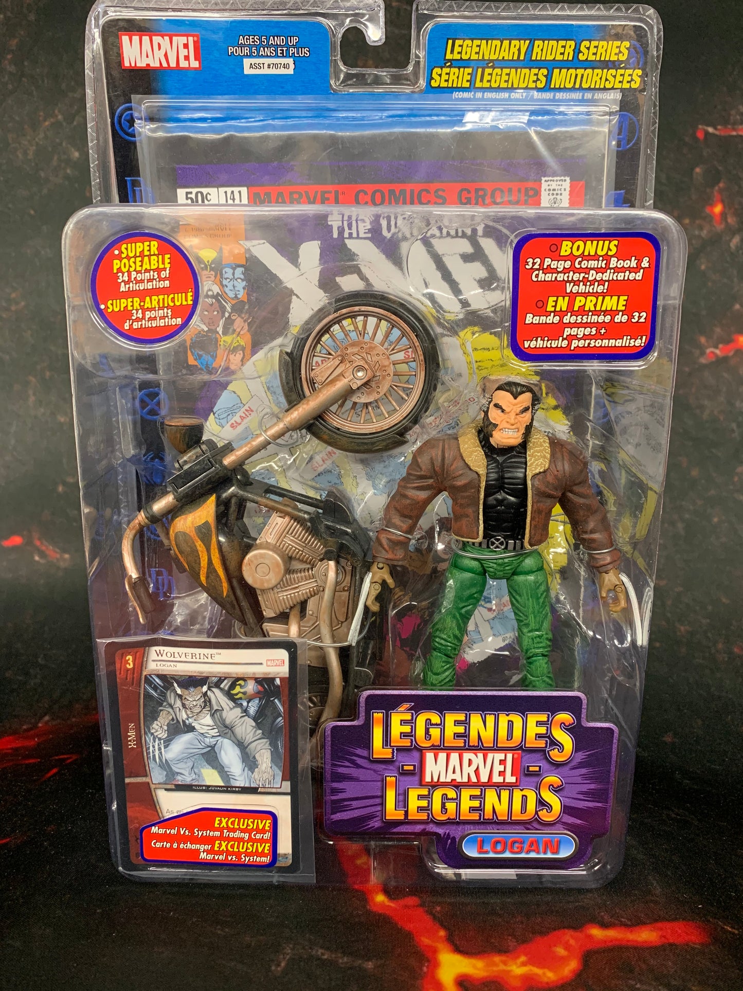 Marvel Legends Legendary Rider Series Logan Figure - - The Hooded Goblin