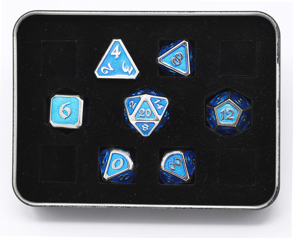 Die Hard Dice - Mythica Platinum Aquamarine - Dice - The Hooded Goblin