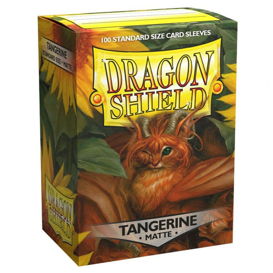 Dragon Shield Sleeves: Matte Tangerine (100) - Card Game Supplies - The Hooded Goblin