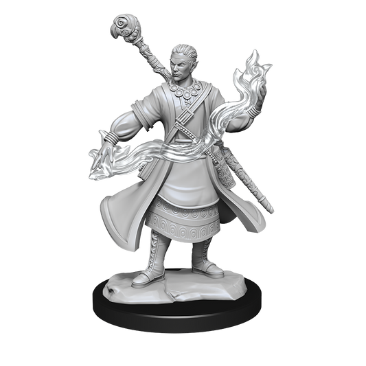 DND Unpainted Minis Wv14 Half-Elf Wizard Male - Roleplaying Games - The Hooded Goblin