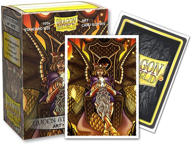 Dragon Shield Sleeves Queen Athromark Matte Art - Card Game Supplies - The Hooded Goblin