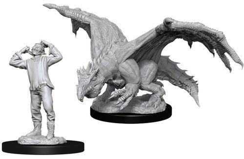 D&D Nolzur’S Marvelous Unpainted Miniatures: Green Dragon Wyrmling & Afflicted Elf - Roleplaying Games - The Hooded Goblin