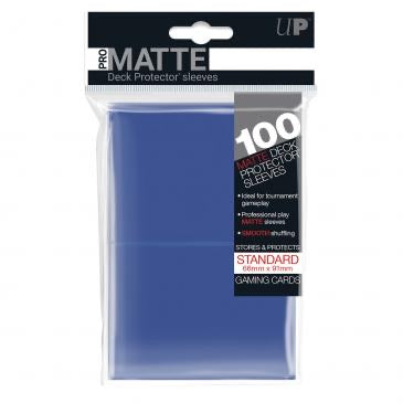 Ultra Pro Matte Blue Standard Sleeves 100ct - Card Game Supplies - The Hooded Goblin
