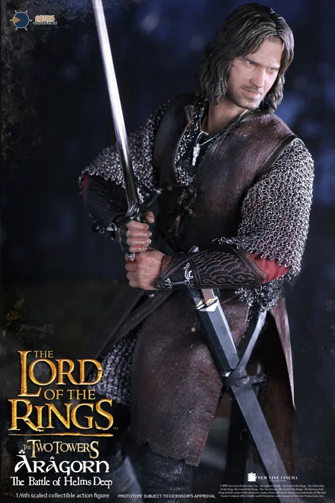 Lord Of The Rings Aragorn At Helms Deep 1/6 Action Figure - Statue - The Hooded Goblin