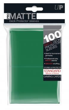 Ultra Pro Matte Green Standard Sleeves 100ct - Card Game Supplies - The Hooded Goblin