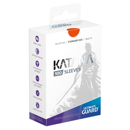 Orange Katana Sleeves Standard Size - Card Game Supplies - The Hooded Goblin