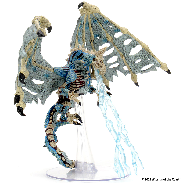 DND Icons 18: Boneyard Blue Dracolich - Miniature - The Hooded Goblin