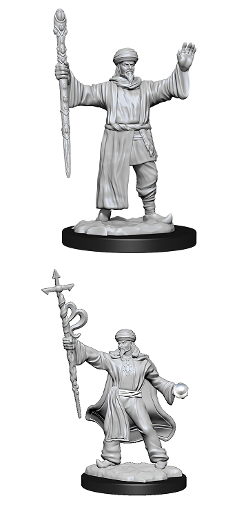 DND Unpainted Minis Wv13 Human Wizard Male - Roleplaying Games - The Hooded Goblin