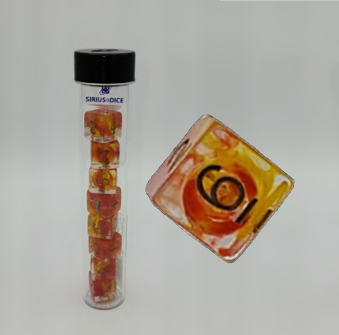 SD D8 Dice Set Fireball - Dice - The Hooded Goblin