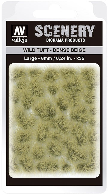 VALLEJO: SCENERY LARGE WILD TUFT DENSE BEIGE - Hobby Supplies - The Hooded Goblin