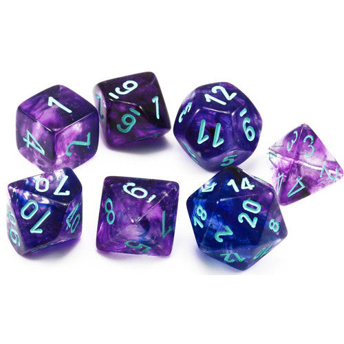 Chessex Nebula 7-Die Set Nocturnal/White Luminary