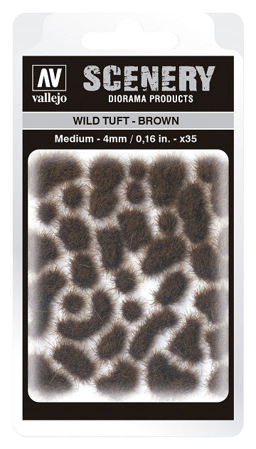 VALLEJO: SCENERY MEDIUM WILD TUFT BROWN - Hobby Supplies - The Hooded Goblin