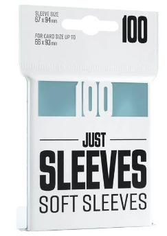 Just Sleeves: Soft Sleeves - Clear 100CT – Standard Size by GameGenic