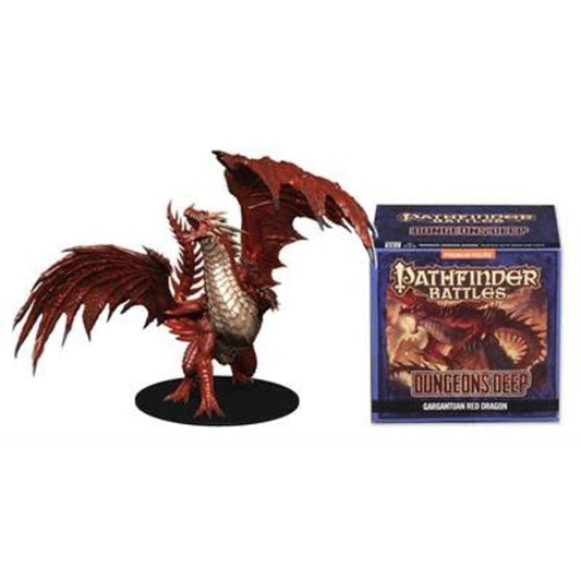 Pathfinder Battles Dungeons Deep Gargantuan Red Dragon Premium Figure - Roleplaying Games - The Hooded Goblin