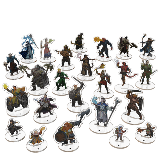 D&D Idols of the Realms 2D Acrylic Miniatures: Wizards & Warriors