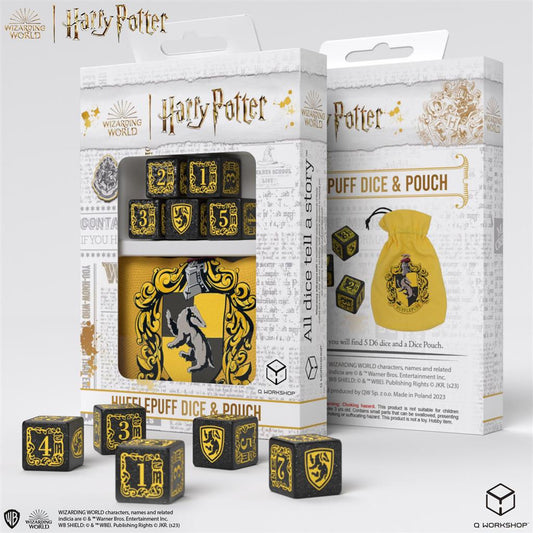 Harry Potter Dice Pack Hufflepuff Dice & Pouch Set