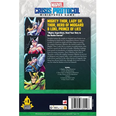 Marvel Crisis Protocol: Mighty Thor, Lady Sif, Thor, Loki Character Pack