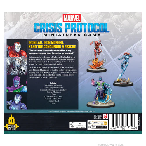 Marvel Crisis Protocol: Iron Lad, Iron Monger, Kang the Conqueror & Rescue Q1 2026