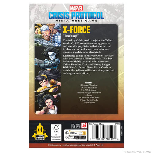 Marvel Crisis Protocol: X-Force Affiliation Pack Q1 2026