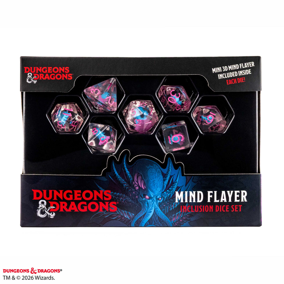 D&D Monsters - Resin Inclusion Dice Set - Mind Flayer