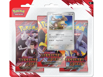 Pokemon - Scarlet and Violet - Destined Rivals - 3 Pack Blister - Kangaskhan