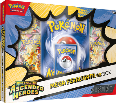 Pokemon Ascended Heroes Mega Meganium/Emboar/Feraligatr EX BOX