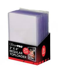 Ultra-Pro Top Loaders 3X4 Regular + 25 Free Card Sleeves