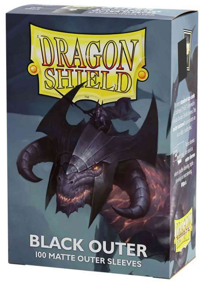 Dragon Shield Matte Outer Sleeves - Standard Size - 100ct - Black